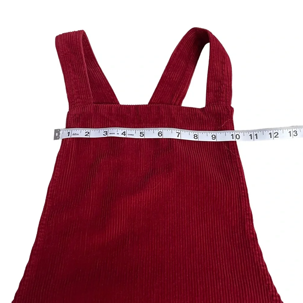 BDG By Urban Outfitters Candid Burgundy Corduroy Pinafore Dress Size S - Picture 6 of 11